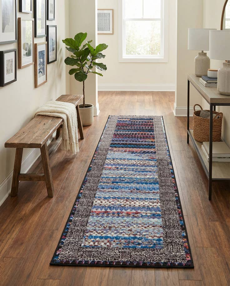 Detail image of 2' x 8' Easy-Clean Modern Indoor / Outdoor Runner Rug