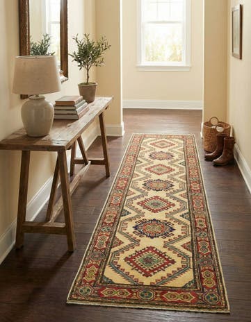 2' 9 x 9' 9 Hand Knotted Kazak Runner Rug