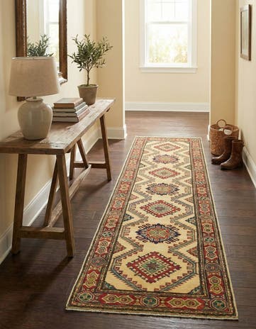 2' 9 x 9' 9 Hand Knotted Kazak Runner Rug