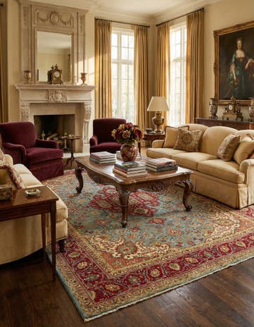 9' 7 x 12' 8 Hand Knotted Tabriz Persian Wool Rug