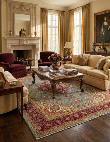 9' 7 x 12' 8 Hand Knotted Tabriz Persian Wool Rug
