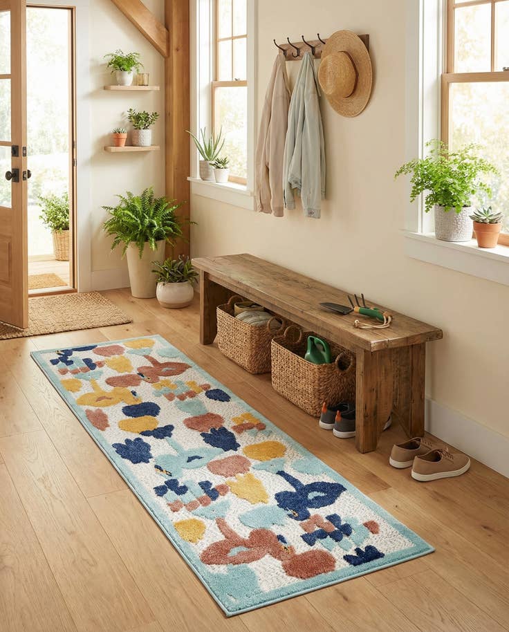 Detail image of 2' x 6' Easy-Clean Belize Indoor / Outdoor Runner Rug