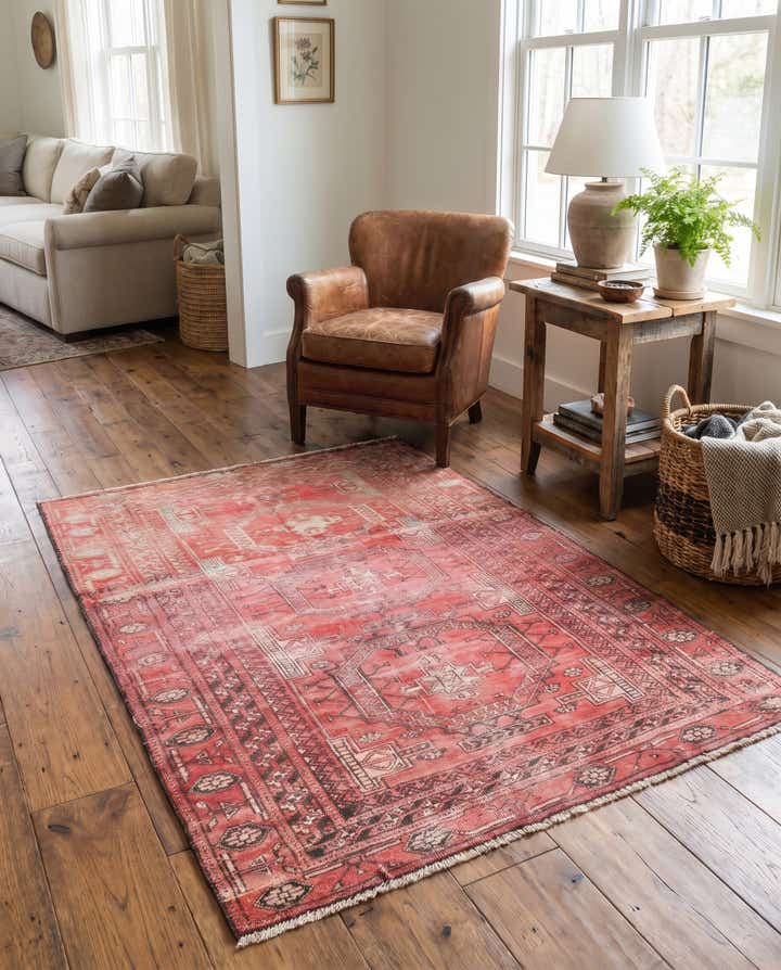 3' 5 x 5' 10 Hand Knotted Ultra Vintage Persian Wool Rug