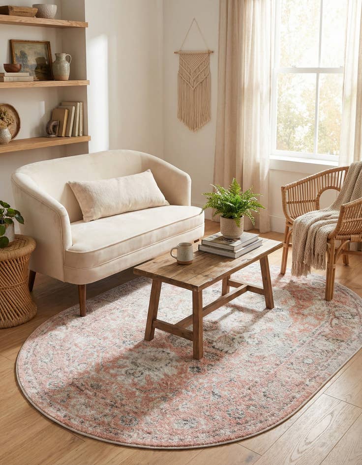 Detail image of 3' 3 x 5' 3 Madeline Vintage Oval Rug