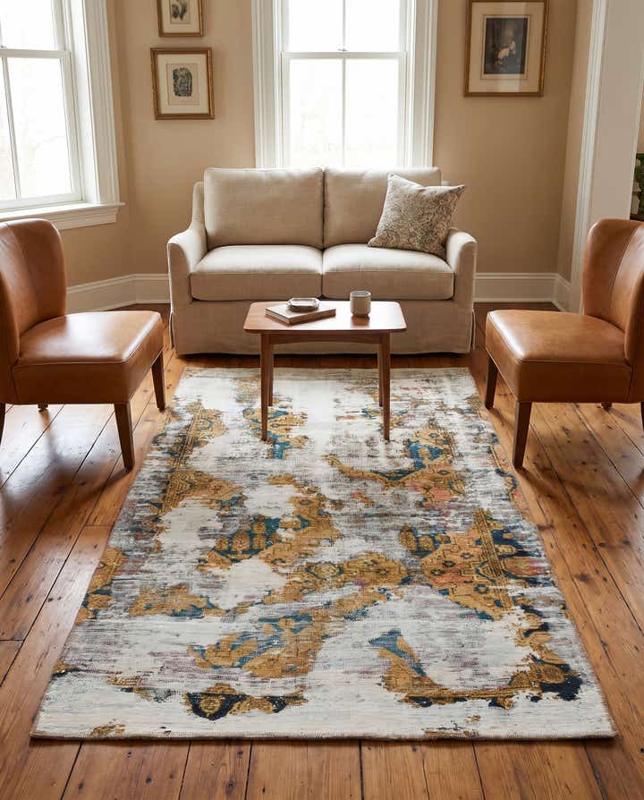 130cm x 205cm Handgeknüpft Ultra Vintage Persisch Wolle Teppich