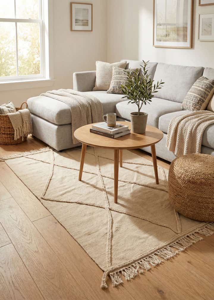 3' 3 x 5' 2 Hand Knotted Moroccan Wool Rug