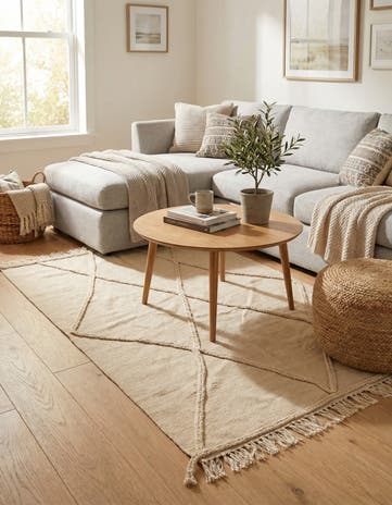 3' 3 x 5' 2 Hand Knotted Moroccan Wool Rug