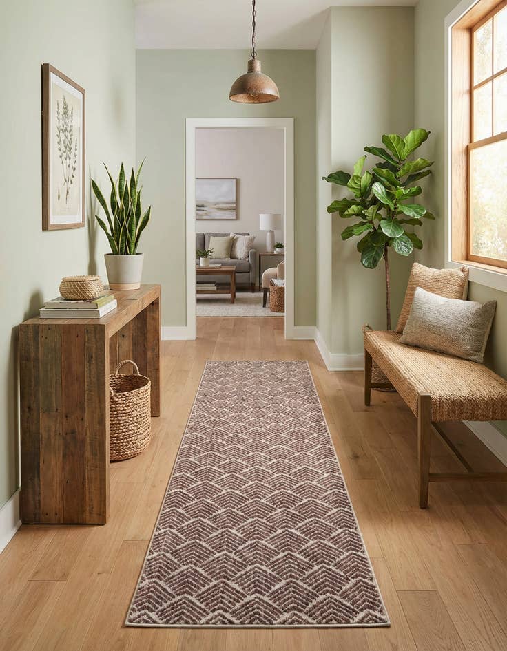 Detail image of  2' x 8' Eco Trellis Runner Rug