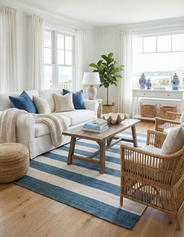6' 1 x 9' Hand Woven Jill Zarin Hamptons Rug