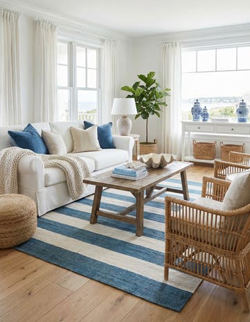 6' 1 x 9' Hand Woven Jill Zarin Hamptons Rug