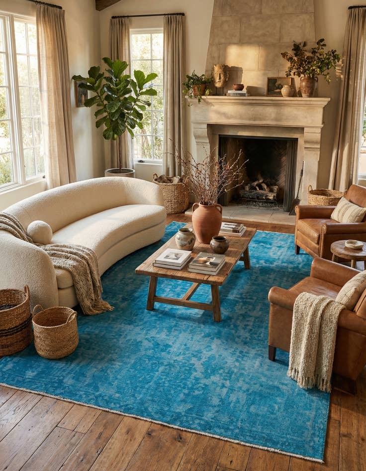 Detail image of  7' 6 x 10' 10  Hand Knotted Moroccan Wool Rug