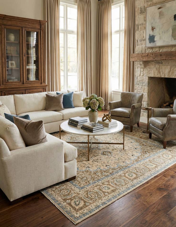 Detail image of  9' 6 x 12' 4  Hand Knotted Ultra Vintage Persian Wool Rug