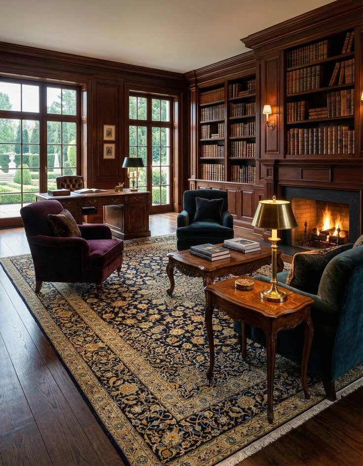 Detail image of 10' 6 x 14' 1 Kashan Wool Rug