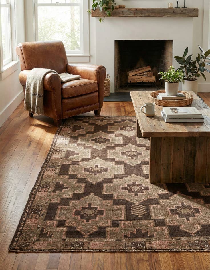 Detail image of 3' 6 x 6' 4  Hand Knotted Ultra Vintage Persian Wool Rug