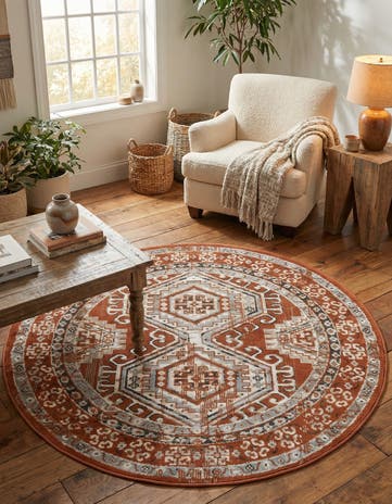 4' 1 x 4' 1 Charlotte Round Rug