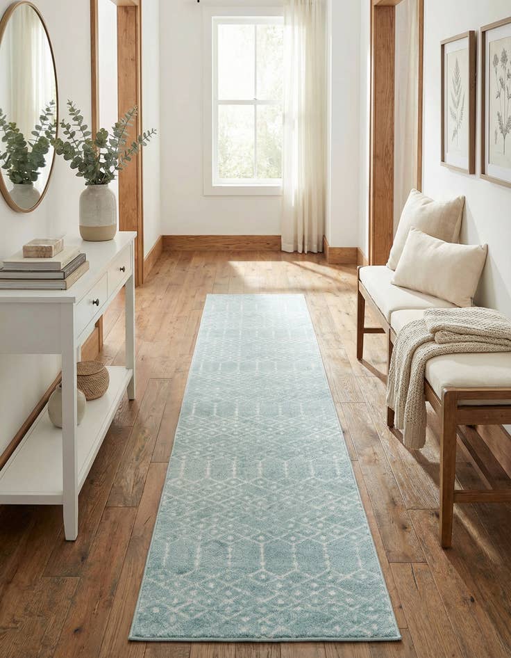 Detail image of 3' x 13' Paxon Trellis Runner Rug