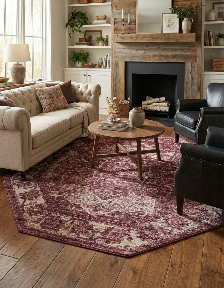 Detail image of 7' 10 x 7' 10 Isabella Octagon Rug