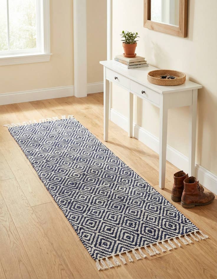 Detail image of 2' 2 x 8'  Hand Woven Braided Jute Runner Rug