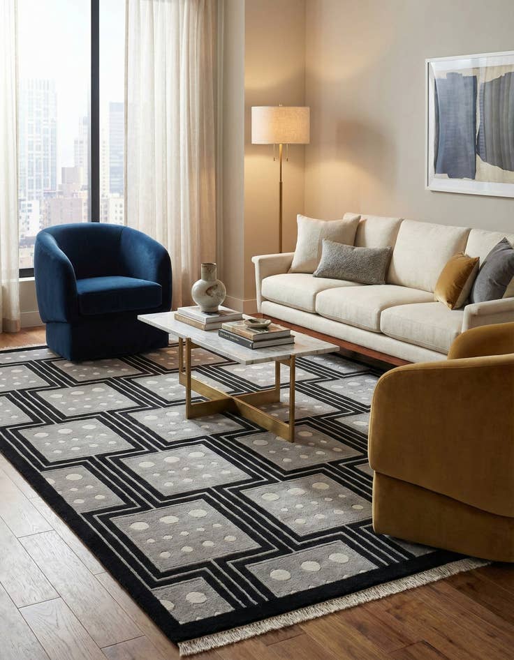 Detail image of 5' 6 x 7' 8  Hand Knotted Darya Wool Rug