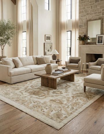 11' 4 x 15' 9 Hand Knotted Oushak Wool Rug