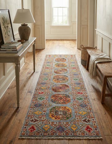 2' 7 x 9' 7 Hand Knotted Kazak Runner Rug
