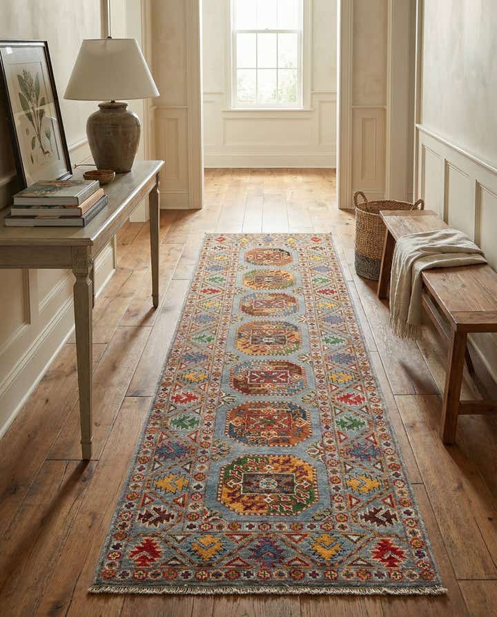 2' 7 x 9' 7 Hand Knotted Kazak Runner Rug