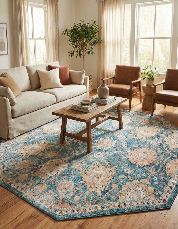 Detail image of 7' 10 x 7' 10 Lola Octagon Rug