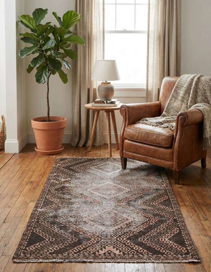 Detail image of 3' x 5' 10  Hand Knotted Ultra Vintage Persian Wool Rug