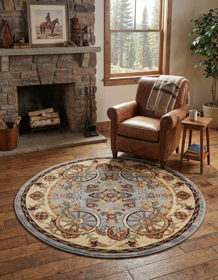 Detail image of  4' x 4' Pioneer Round Rug