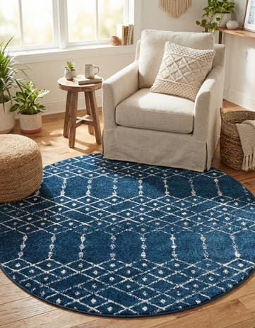 5' 3 x 5' 3 Paxon Trellis Round Rug
