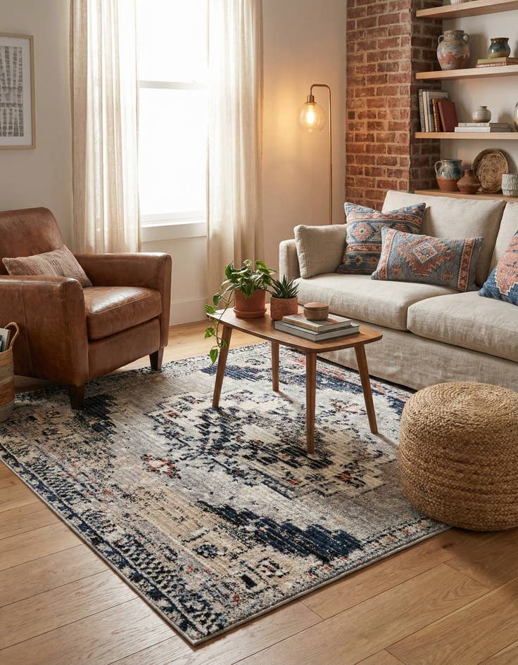 Detail image of  6' x 6' Tucson Square Rug