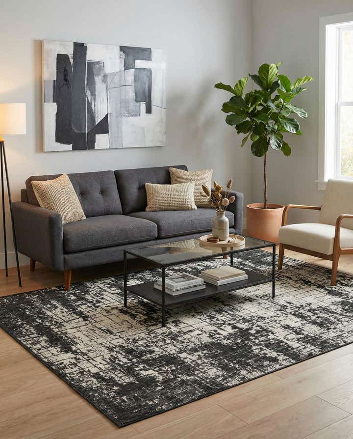 6' x 9' Easy-Clean Modern Indoor / Outdoor Rug