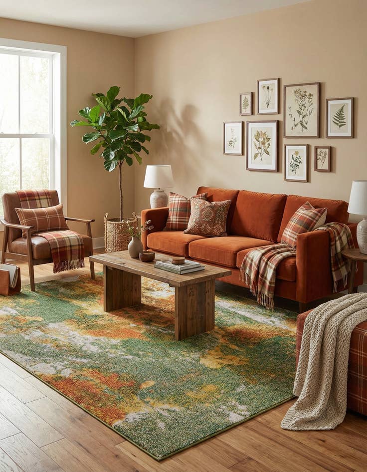 Detail image of 7' x 10'  Washable Haerfest Rug