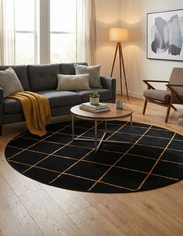 6' x 6' Vogue Geo Round Rug