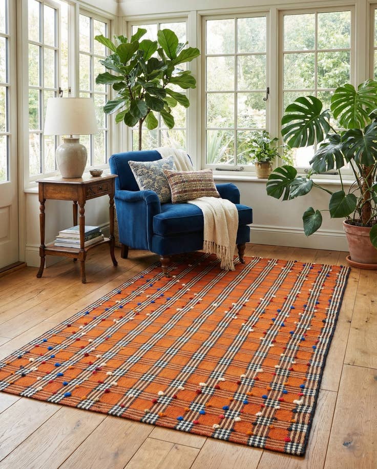 Detail image of 4' 3 x 6' 8 Jajim Wool Rug