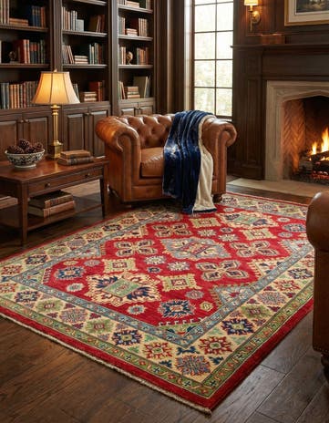 5' 1 x 7' Hand Knotted Kazak Rug