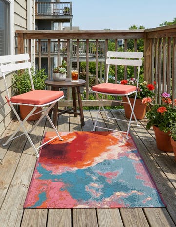 2' x 3' 1 Easy-Clean Modern Indoor / Outdoor Rug