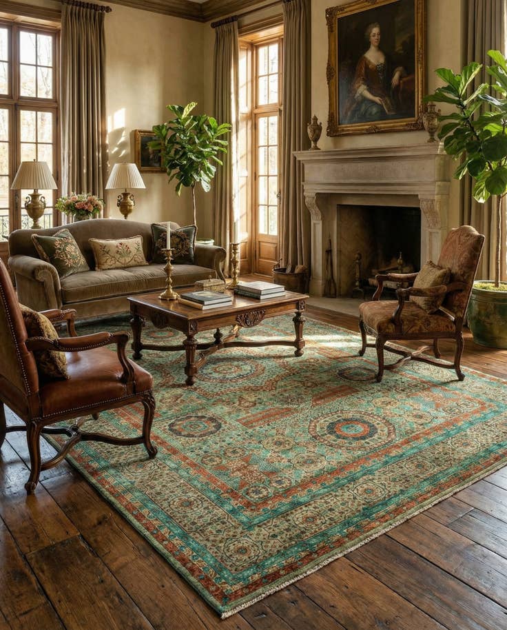 Detail image of 6' 9 x 9' 8 Hand Knotted Amina Rug