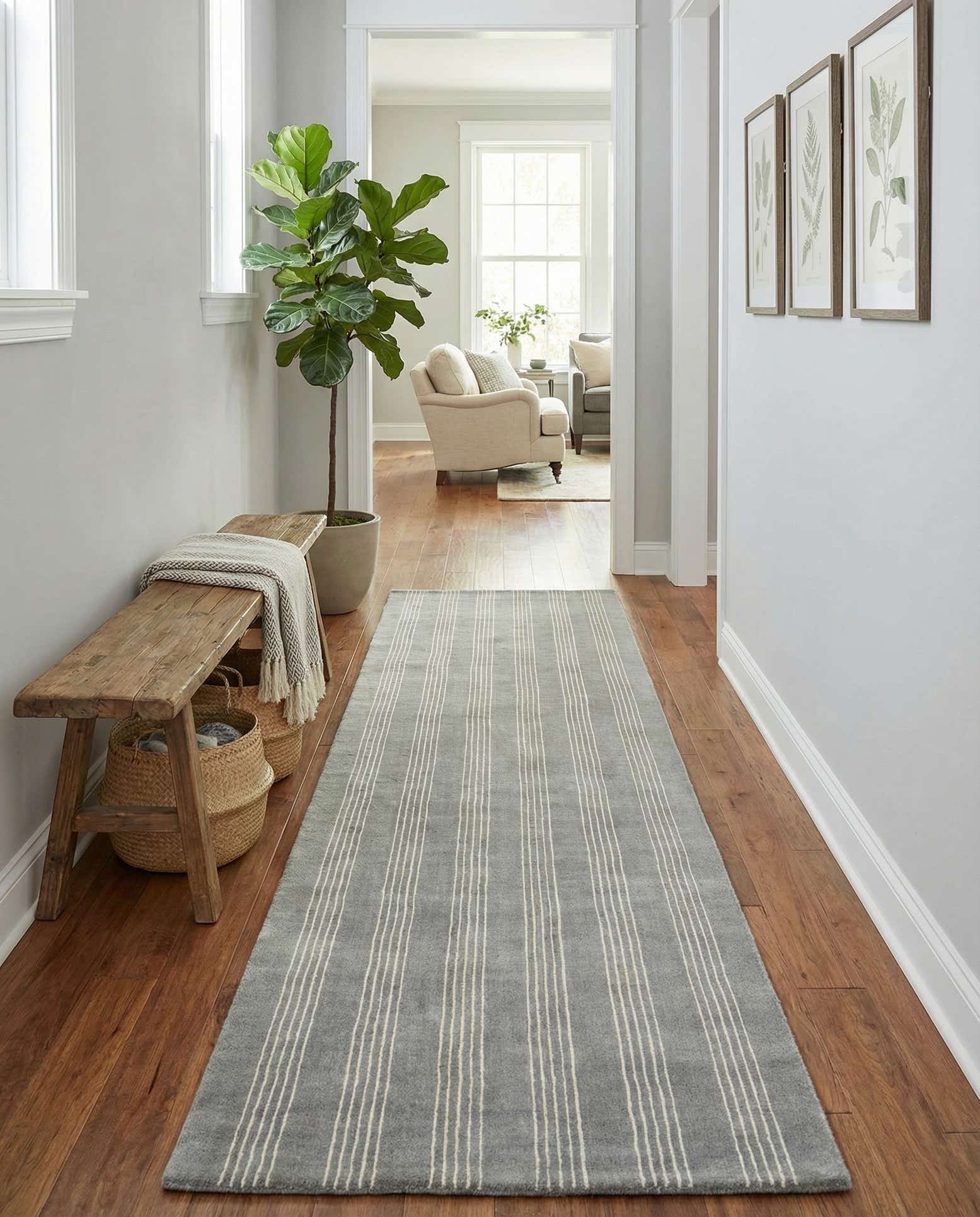 3' 3 x 12' Jill Zarin Striped Wool Runner Rug