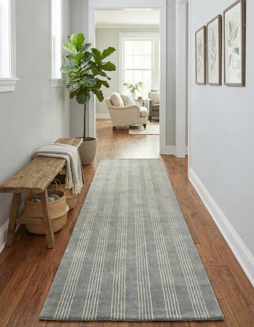3' 3 x 12' Jill Zarin Striped Wool Runner Rug