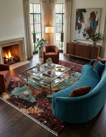 7' 11 x 9' 6 Rubin Wool Rug