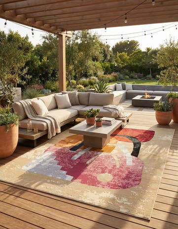 Easy-Clean Modern Indoor / Outdoor Rug