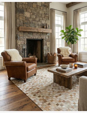 5' 1 x 7' 10 Cowhide - Patchwork Rug
