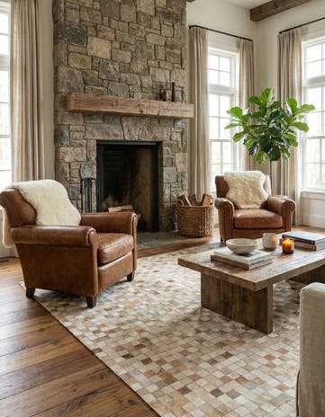 5' 1 x 7' 10 Cowhide - Patchwork Rug