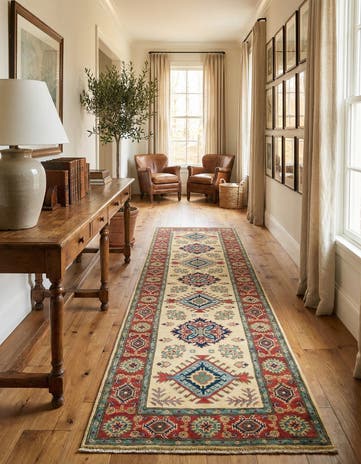 2' 9 x 9' 9 Hand Knotted Kazak Runner Rug