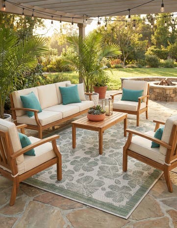 7' 10 x 10' Easy-Clean Baja Indoor / Outdoor Rug