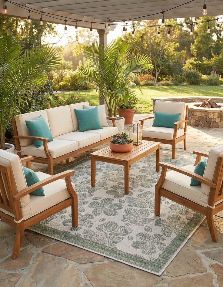 Detail image of 7' 10 x 10'  Washable Baja Indoor / Outdoor Rug