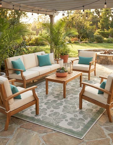 7' 10 x 10' Easy-Clean Baja Indoor / Outdoor Rug