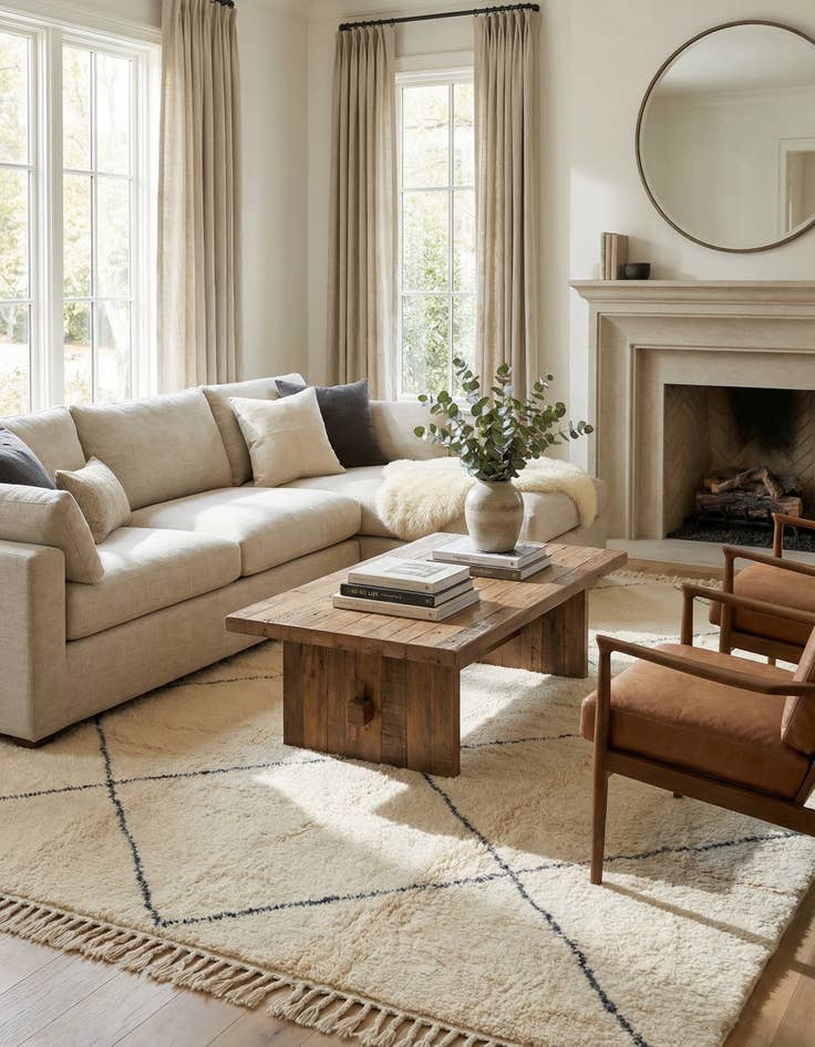 Detail image of 7' x 10' 2  Hand Knotted Moroccan Wool Rug