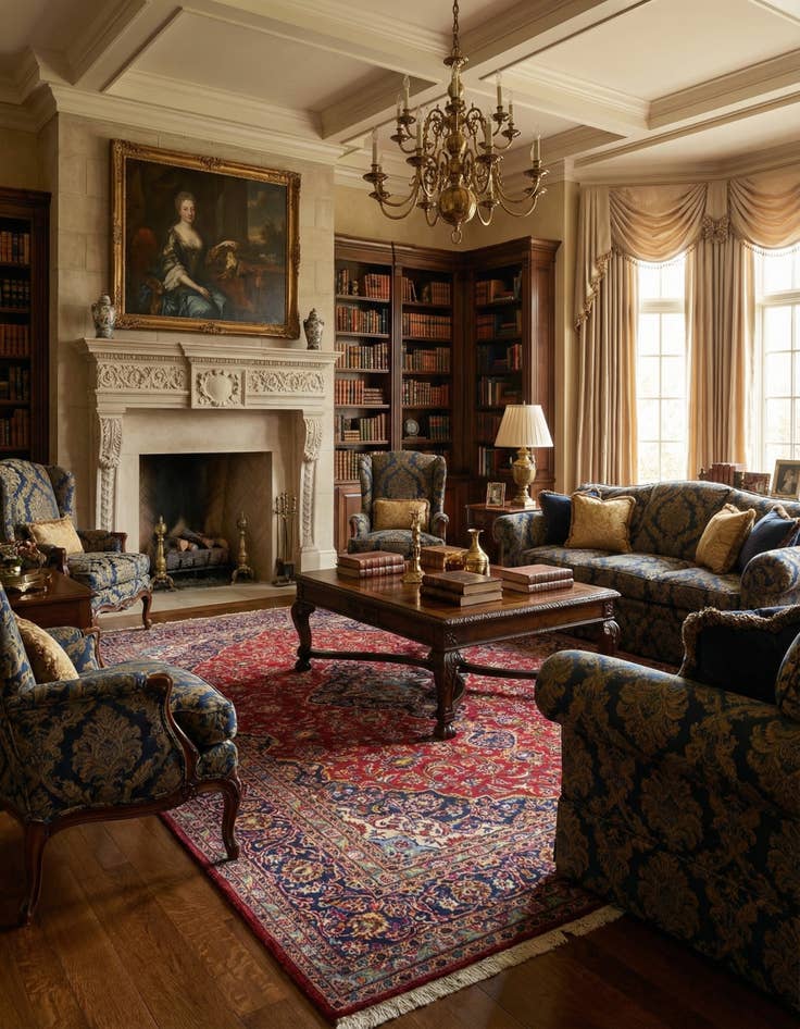 Detail image of 9' 7 x 13' 3  Hand Knotted Kashan Persian Wool Rug